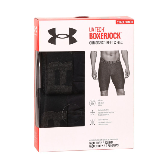 2PACK Boxershorts til mænd Under Armour sort (1363622 001)