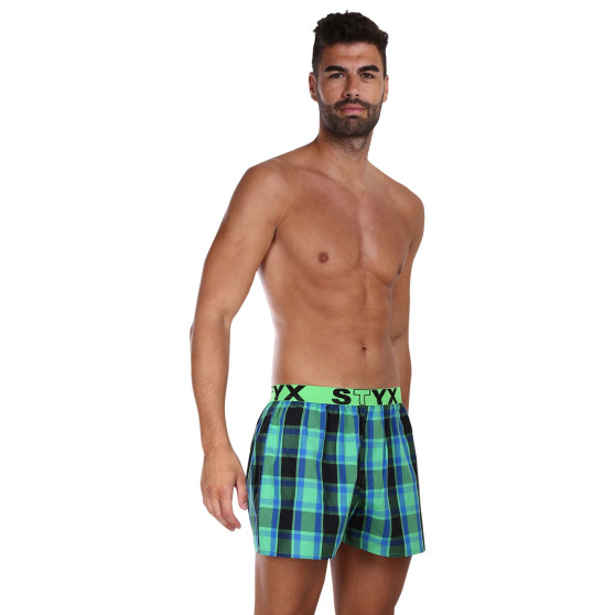 3PACK Boxershorts til mænd Styx sport elastik flerfarvet (3B10456)