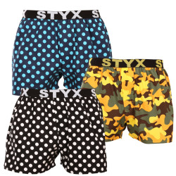 3PACK Boxershorts til mænd Styx art sports gummi flerfarvet (3B15901)