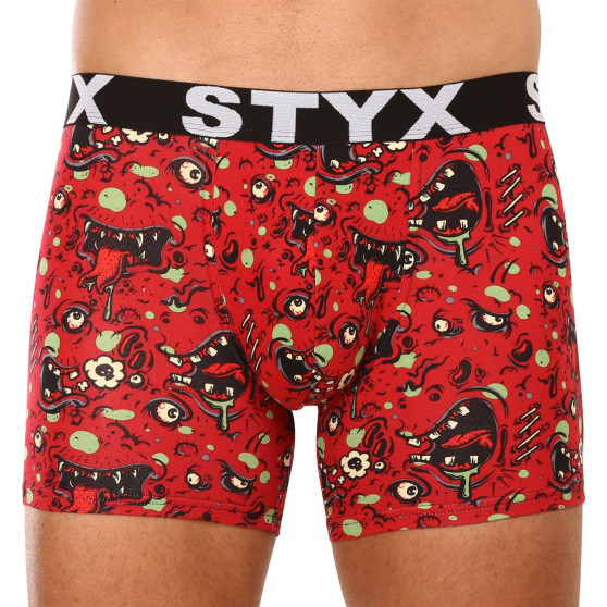 3PACK Boxershorts til mænd Styx lang kunst sport gummi flerfarvet (3U12914)