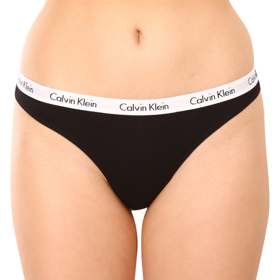 3PACK G-streng til kvinder Calvin Klein sort (QD3587E-001)