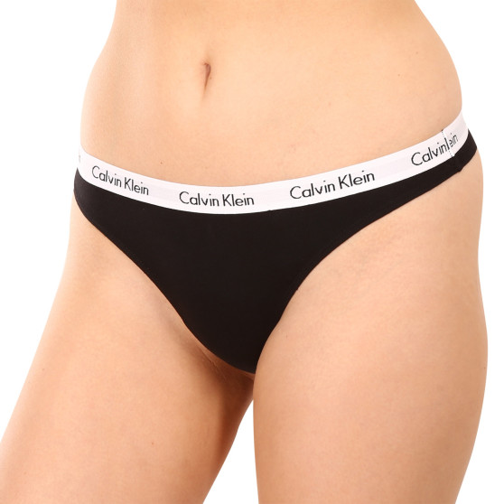 3PACK G-streng til kvinder Calvin Klein sort (QD3587E-001)