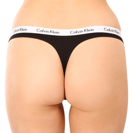 3PACK G-streng til kvinder Calvin Klein sort (QD3587E-001)