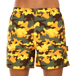 Hjemmeshorts til mænd med lommer Styx camouflage gul (D1559)