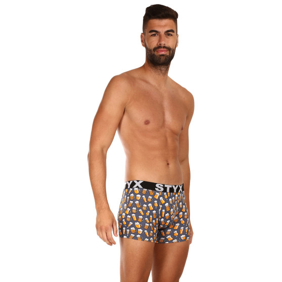 3PACK Boxershorts til mænd Styx lang kunst sport gummi flerfarvet (3U12672)