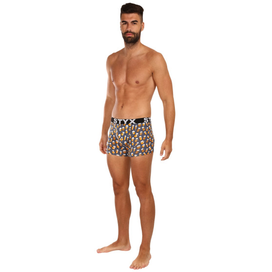 3PACK Boxershorts til mænd Styx lang kunst sport gummi flerfarvet (3U12672)