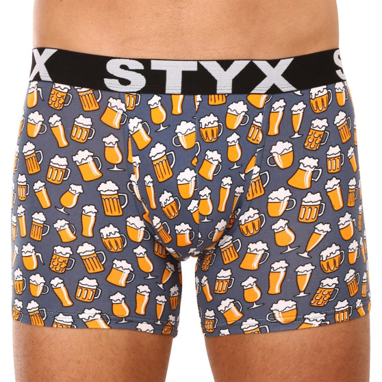 3PACK Boxershorts til mænd Styx lang kunst sport gummi flerfarvet (3U12672)