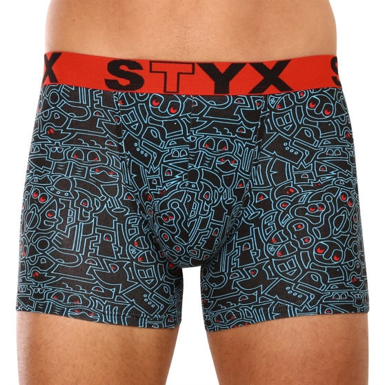 3PACK Boxershorts til mænd Styx lang kunst sport gummi flerfarvet (3U12672)