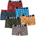 6PACK Boxershorts til mænd Styx art sports gummi flerfarvet (6G12697124)