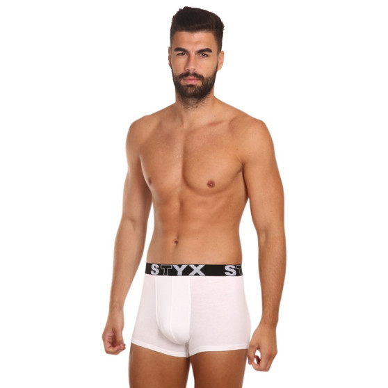 3PACK Boxershorts til mænd Styx sport elastik hvid (3G1061)