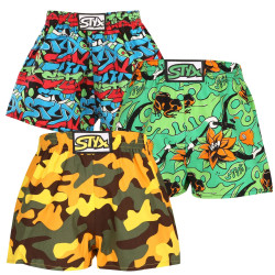 3PACK Børneshorts Styx art klassisk gummi flerfarvet (3J12579)