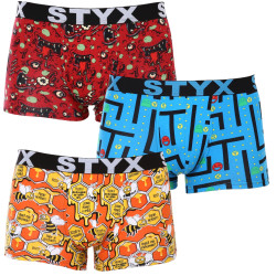 3PACK Boxershorts til mænd Styx art sports gummi overstørrelse (3R12914)