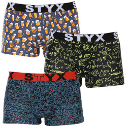 3PACK Boxershorts til mænd Styx art sports gummi overstørrelse (3R12672)