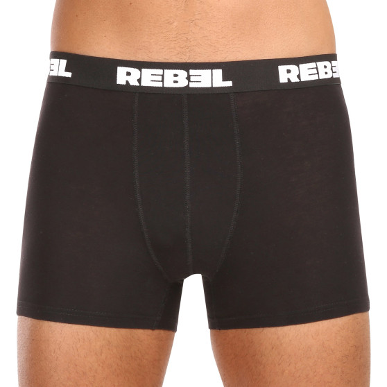 5PACK Boxershorts til mænd Nedeto Rebel sort (5NBR001)