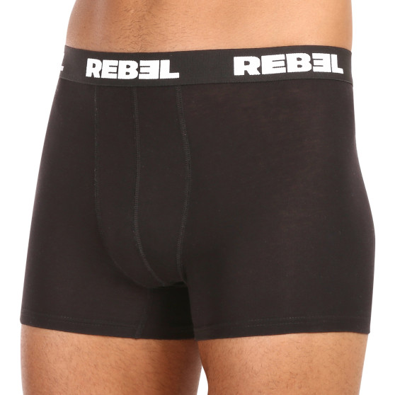 5PACK Boxershorts til mænd Nedeto Rebel sort (5NBR001)