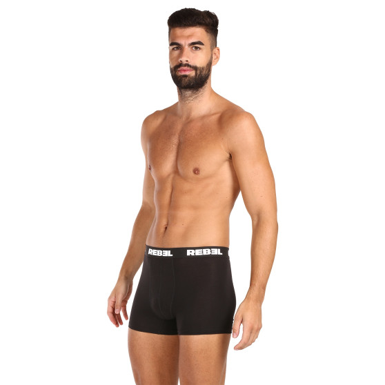 5PACK Boxershorts til mænd Nedeto Rebel sort (5NBR001)