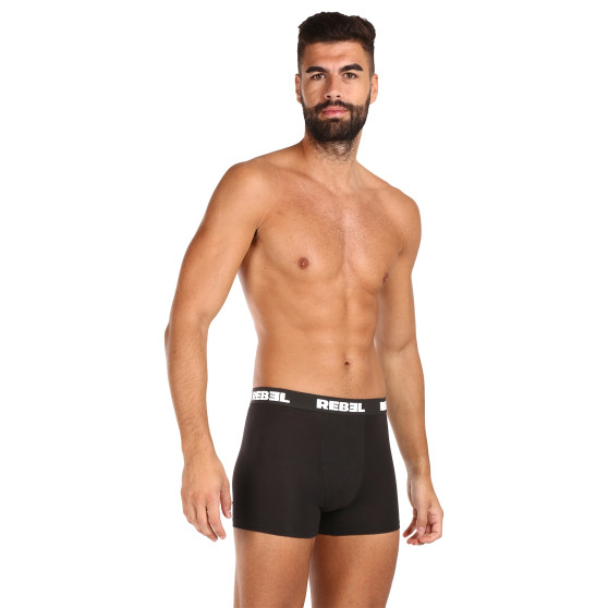 5PACK Boxershorts til mænd Nedeto Rebel sort (5NBR001)