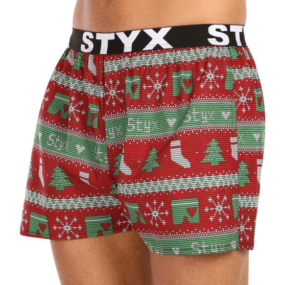 Boxershorts til mænd Styx art sport gummi jul strikket (B1658)