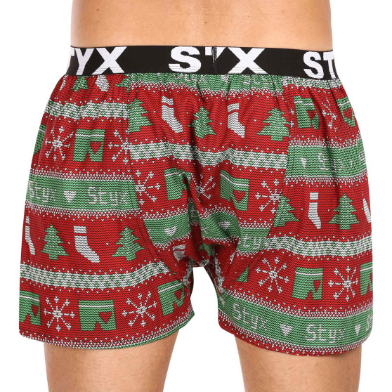 Boxershorts til mænd Styx art sport gummi jul strikket (B1658)