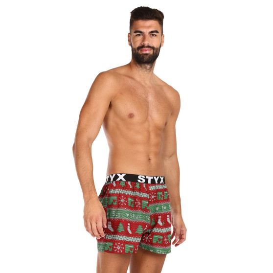 Boxershorts til mænd Styx art sport gummi jul strikket (B1658)