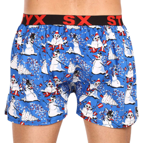 Boxershorts til mænd Styx art sport gummi christmas snowmen (B1751)