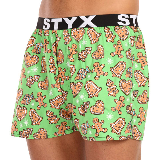 Boxershorts til mænd Styx art sports gummi christmas gingerbread (B1753)