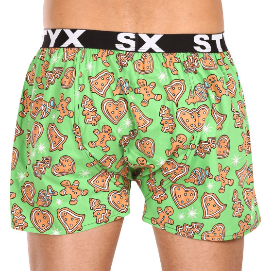 Boxershorts til mænd Styx art sports gummi christmas gingerbread (B1753)