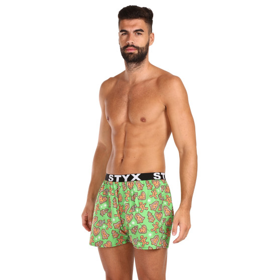 Boxershorts til mænd Styx art sports gummi christmas gingerbread (B1753)