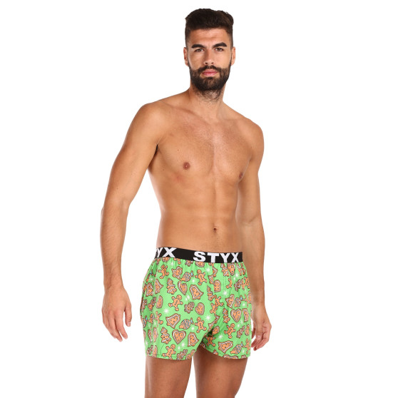 Boxershorts til mænd Styx art sports gummi christmas gingerbread (B1753)