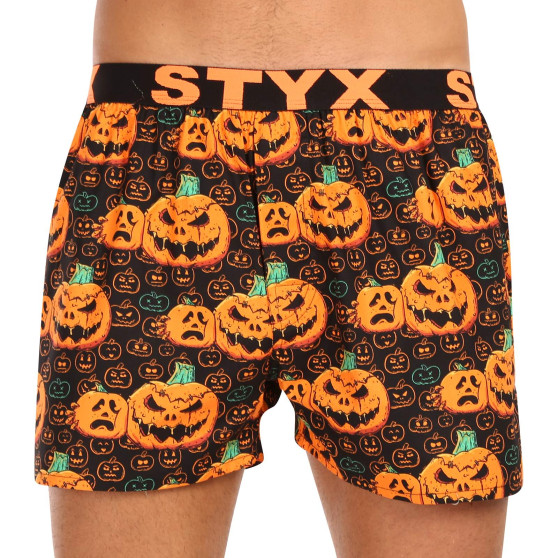 Boxershorts til mænd Styx art sportsgummi Halloween-græskar (B1755)