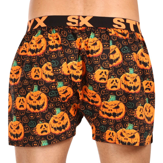 Boxershorts til mænd Styx art sportsgummi Halloween-græskar (B1755)