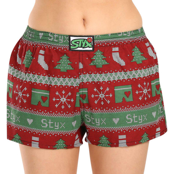 Dameshorts Styx art klassisk gummi julestrik (K1658)