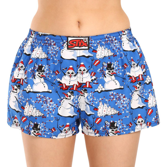 Shorts til kvinder Styx art klassisk gummi Christmas snowmen (K1751)