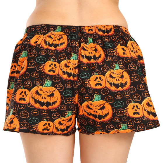 Shorts til kvinder Styx art klassisk gummi Halloween græskar (K1755)