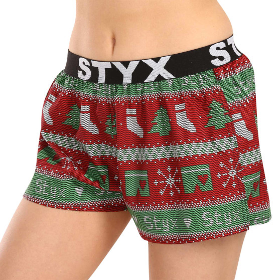 Dameshorts Styx art sport gummi jul strikket (T1658)