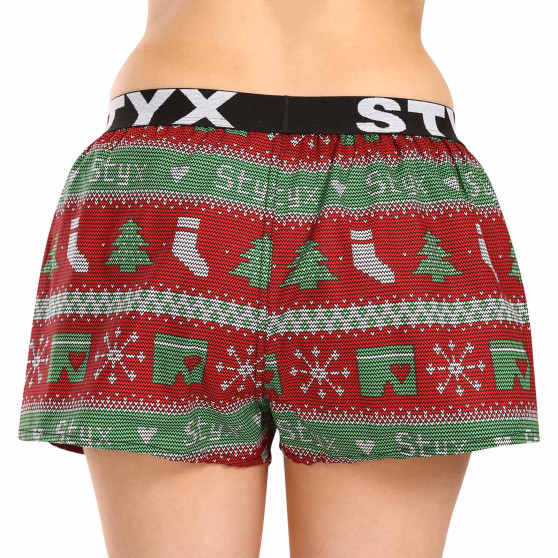 Dameshorts Styx art sport gummi jul strikket (T1658)