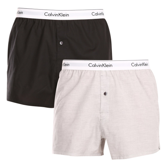 2PACK Boxershorts til mænd Calvin Klein flerfarvet (NB1396A-BHY)