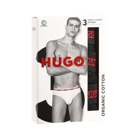 3PACK Trusser til mænd HUGO sort (50492378 002)