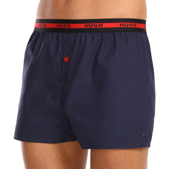 2PACK Boxershorts til mænd HUGO blå (50497686 406)