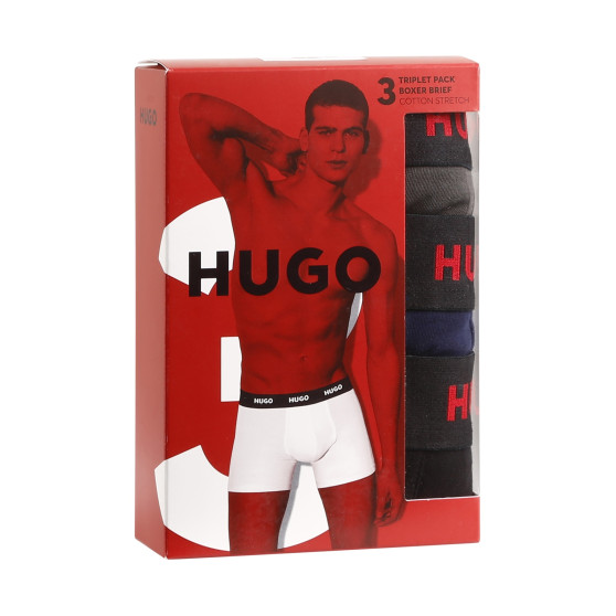 3PACK Boxershorts til mænd HUGO flerfarvet (50503079 413)