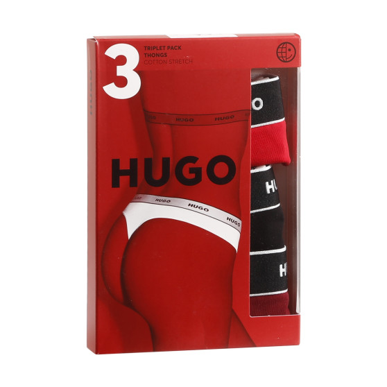 3PACK G-streng til kvinder HUGO flerfarvet (50480150 982)