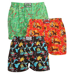 3PACK Boxershorts til mænd Styx art klassisk gummi flerfarvet (3A13314)