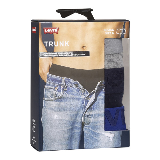 3PACK Boxershorts til mænd Levis flerfarvet (905042001 022)