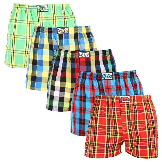 5PACK Boxershorts til mænd Styx classic elastic flerfarvet (5A1112345)