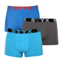 3PACK Boxershorts til mænd Styx sports elastik overstørrelse flerfarvet (3R10379)