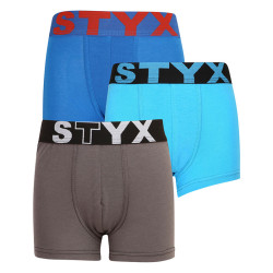 3PACK Boxershorts til børn Styx sportselastik flerfarvet (3GJ10379)