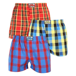 3PACK Boxershorts til mænd Styx klassisk gummi overstørrelse flerfarvet (3E11456)