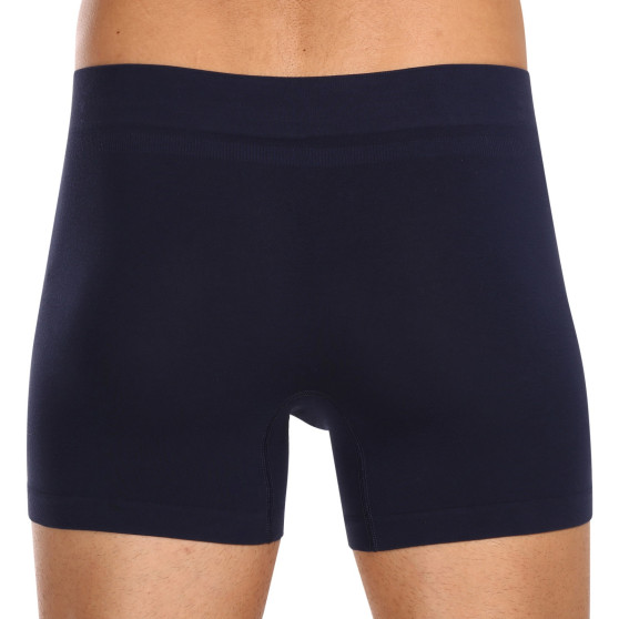 5PACK Boxershorts til mænd Nedeto sømløs bambus blå (5NDTB002S)