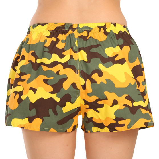 Dameshorts Styx art klassisk gummi camouflage yellow (K1559)