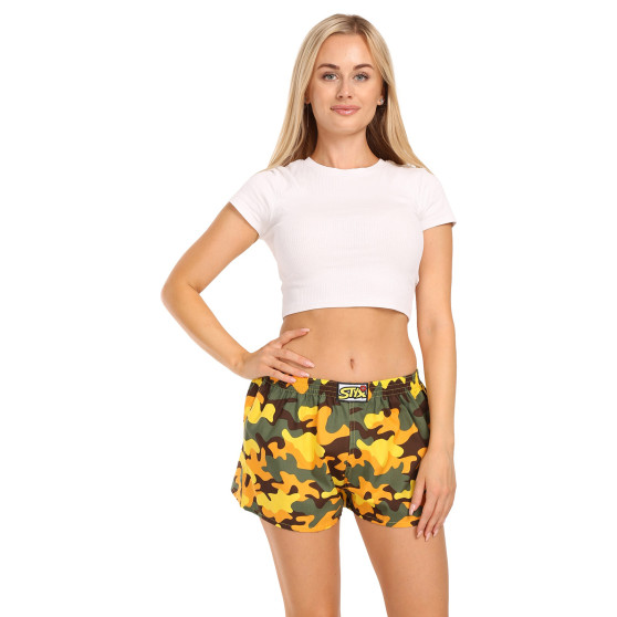 Dameshorts Styx art klassisk gummi camouflage yellow (K1559)